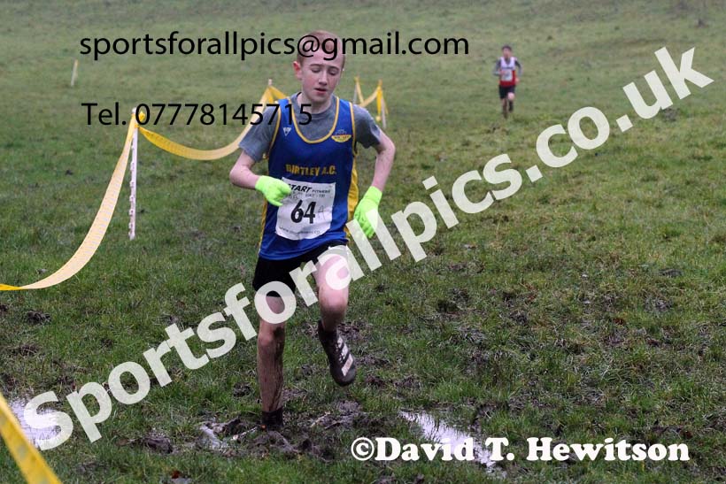 Boys under-15s, NECAA Junior Cross Country Relays, Thornley Farm, Peterlee, Saturday, December 12th. Photo: David T. Hewitson/Sports for All Pics